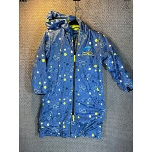 Navy Great Aussie Swim Parka Bubbles Print Hooded Full Zip Terry Lining Youth 8